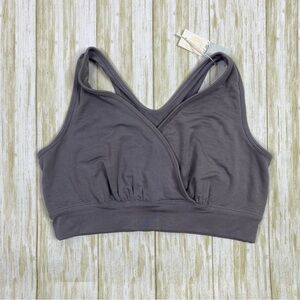 Kindred Bravely Davy Piper Gray Racerback Nursing Bra
